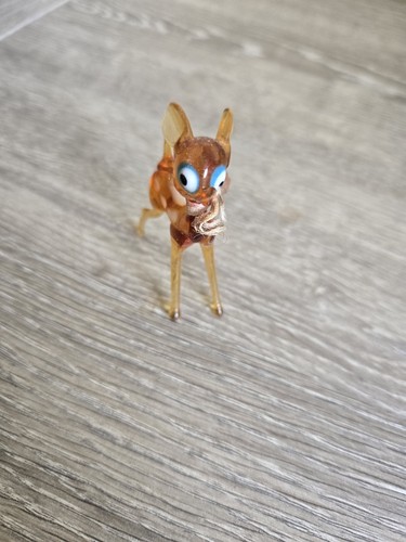 Glass babycham deer - glass,