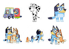 Set of 6 Bluey Iron-on Patches