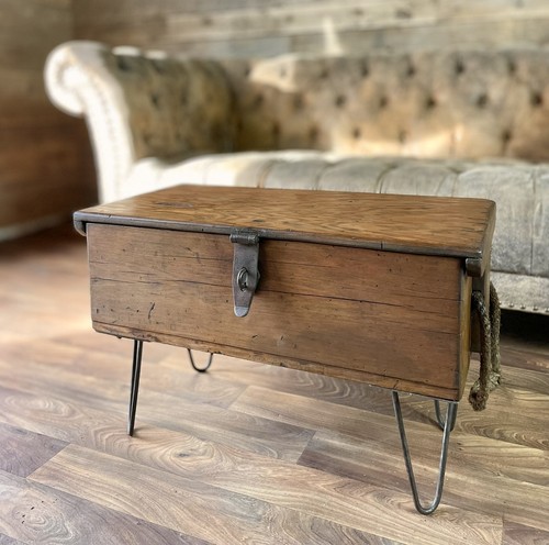 Vintage military chest coffee - vintage,