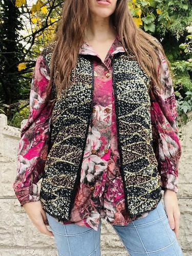 Vintage 80s sequin - sequin, waistcoat