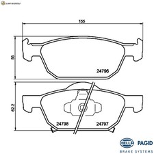 Brake pad set disc - set,