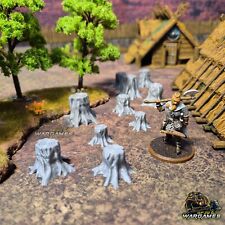 Tree Stumps Scenery Terrain 28mm - 32mm D&D PATHFINDER FANTASY WARGAMING SCATTER