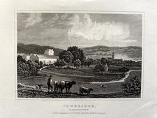 1845 Antique Print; Cowbridge, Vale of Glamorgan, Wales
