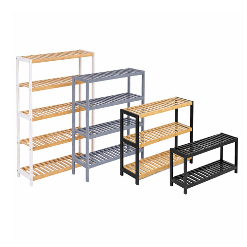 Bamboo shoe rack storage - bamboo,