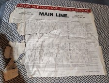 ORIGINAL LONDON MIDLAND AND SCOTTISH RAILWAY TIMETABLE MAINLINE POSTER 1929 