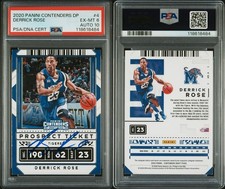 2020 Panini Contenders Derrick Rose PSA 10 Auto Authenticated On Card