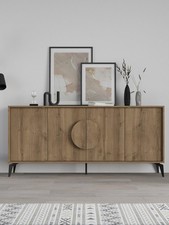 Decortie Gora Large Sideboard Dark Oak | 4-Door Storage Unit | 180cm Wide