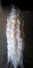 Mohair for reborn doll, rooting. Loutrais Mohair premium - 10 GRAMS PALE IVORY