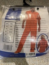 Men’s Tiger King Adult Halloween Costume Joe Size Felon Orange Jumpsuit