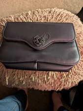 Lotus Navy Clutch Bag