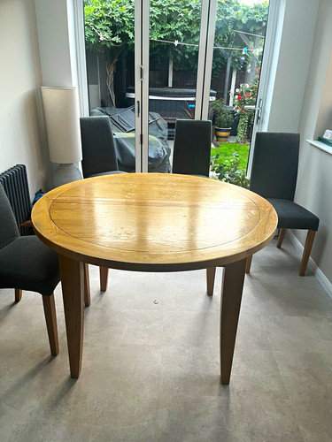Extendable oval oak dining - oval,