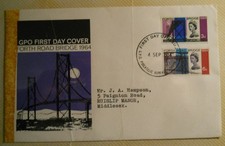 1964 Opening of the Forth Road Bridge 1st Day Cover + newspaper cutting