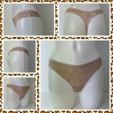 Ladies Ex M&S  Thongs  5 Pack  Animal Print Size 6 8 10 12 14 16