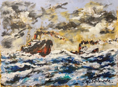 Acrylic ship sea special - at, on