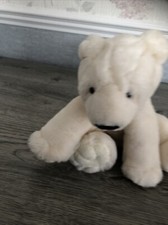 Born Free Polar Bear Soft Cuddly Toy Plush Teddy Cream and Black .