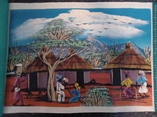 African art painting on canvas