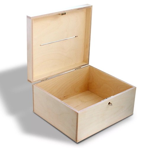 Plain wooden storage box - wooden,