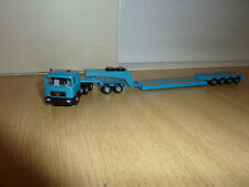 Wiking 505 01 35 MAN tractor with low loader low boy blue, H0 boxed, Herpa like