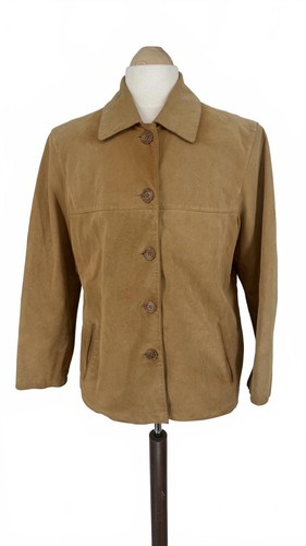 Women tan suede jacket - women’s,
