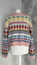Zara Jacquard Knit Fruit Print