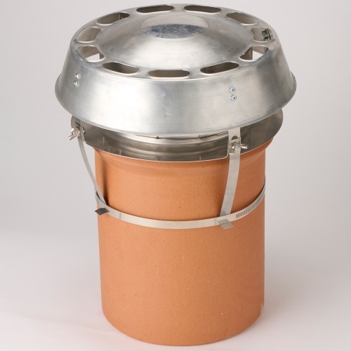 Natural anti downdraft chimney - natural,