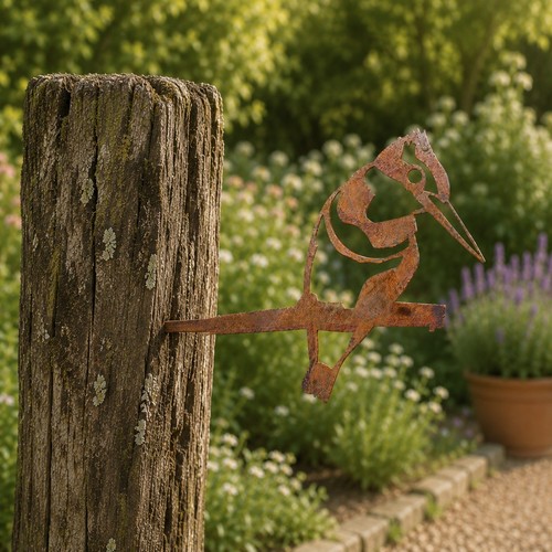 Rustic metal kingfisher garden - rustic,