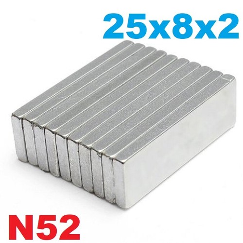 Strong magnets 25x8x2 - strong, mm