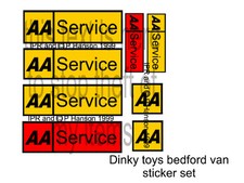 DINKY  BEDFORD VAN STICKER SET