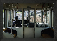 Train Cab View Framed Wall Art