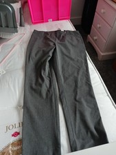 Ladies Robell Grey Trousers  Waiste Less False Pocket Feature