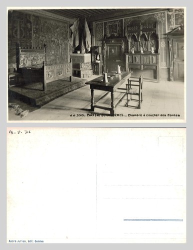 Vintage postcard chateau de - vintage,