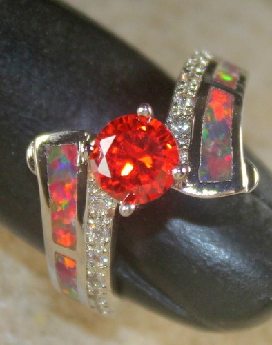 Silver elegant orange fire - elegant,