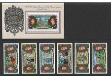 1981 Royal Wedding Charles & Diana MNH Stamp Set+ Min Sheet Central African