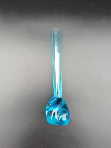 Vintage hand blown blue glass - hand-blown,