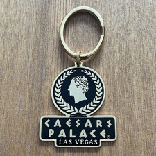 Caesars Palace Casino Las Vegas Vintage Metal Black And Gold Coloured Key Ring