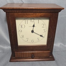 VTG Howard Miller #613-668 James Whittaker Mantel Clock  W/ Drawer Chimes Works