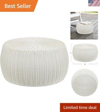 Round Resin Wicker Storage
