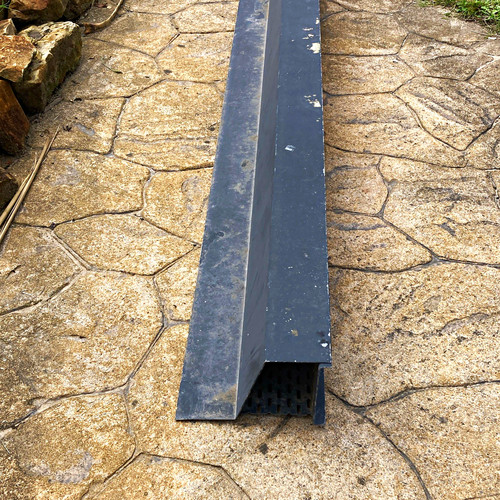 Long black metal angle channel - metal,