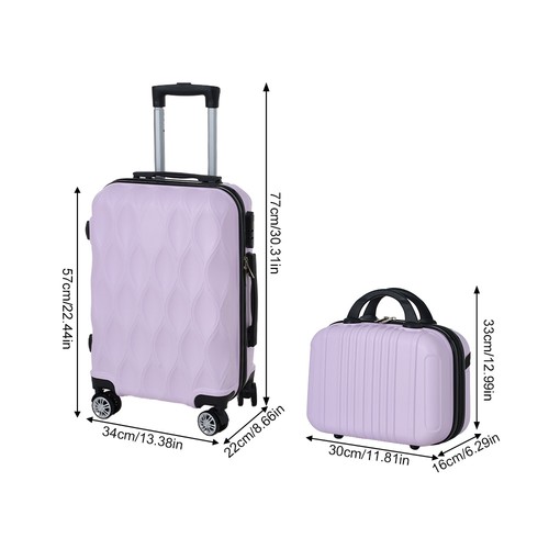 2pcs suitcase set abs cabin - suitcase,