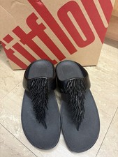 Fitflop UK 6.5 Cha Cha Black