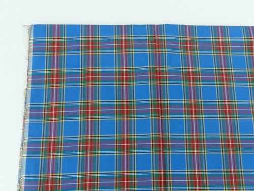Woven tartan fabric remnant - tartan,