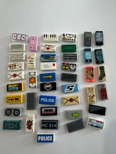 Lego 1x2 smooth printed - lego,