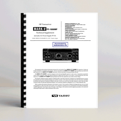 Yaesu 1000mp v technical - ft-1000mp,