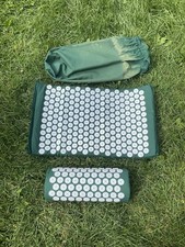 Unbranded Shakti Acupressure Mat Yoga Dark Green with Storage Bag