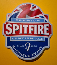 SHEPHERD NEAME brewery SPITFIRE beer badge cask ale pump clip front kent