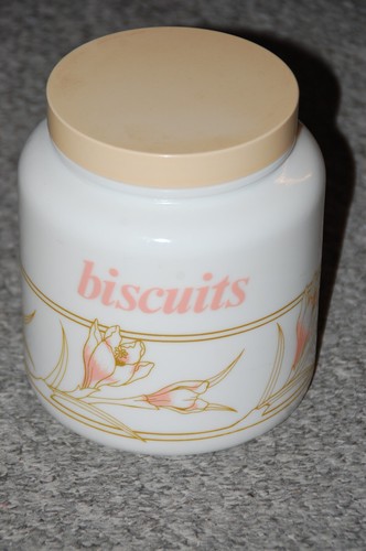 Vintage biscuit cookie jar - vintage,