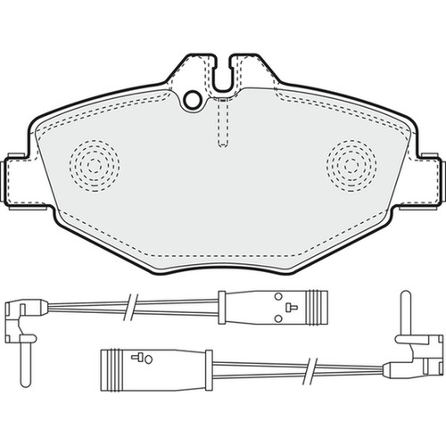 Brake pads set for - brake, mercedes