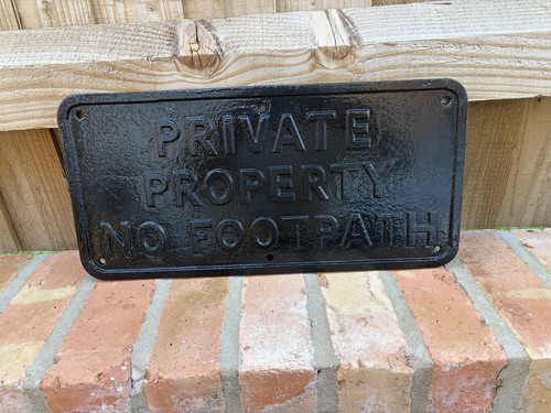 Vintage cast iron sign - vintage,