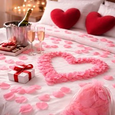 160 x Pink Rose Flower Petals