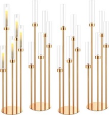VINCIGANT 5 Arms Candelabra Centerpieces with Acrylic 100cm Height, Gold 